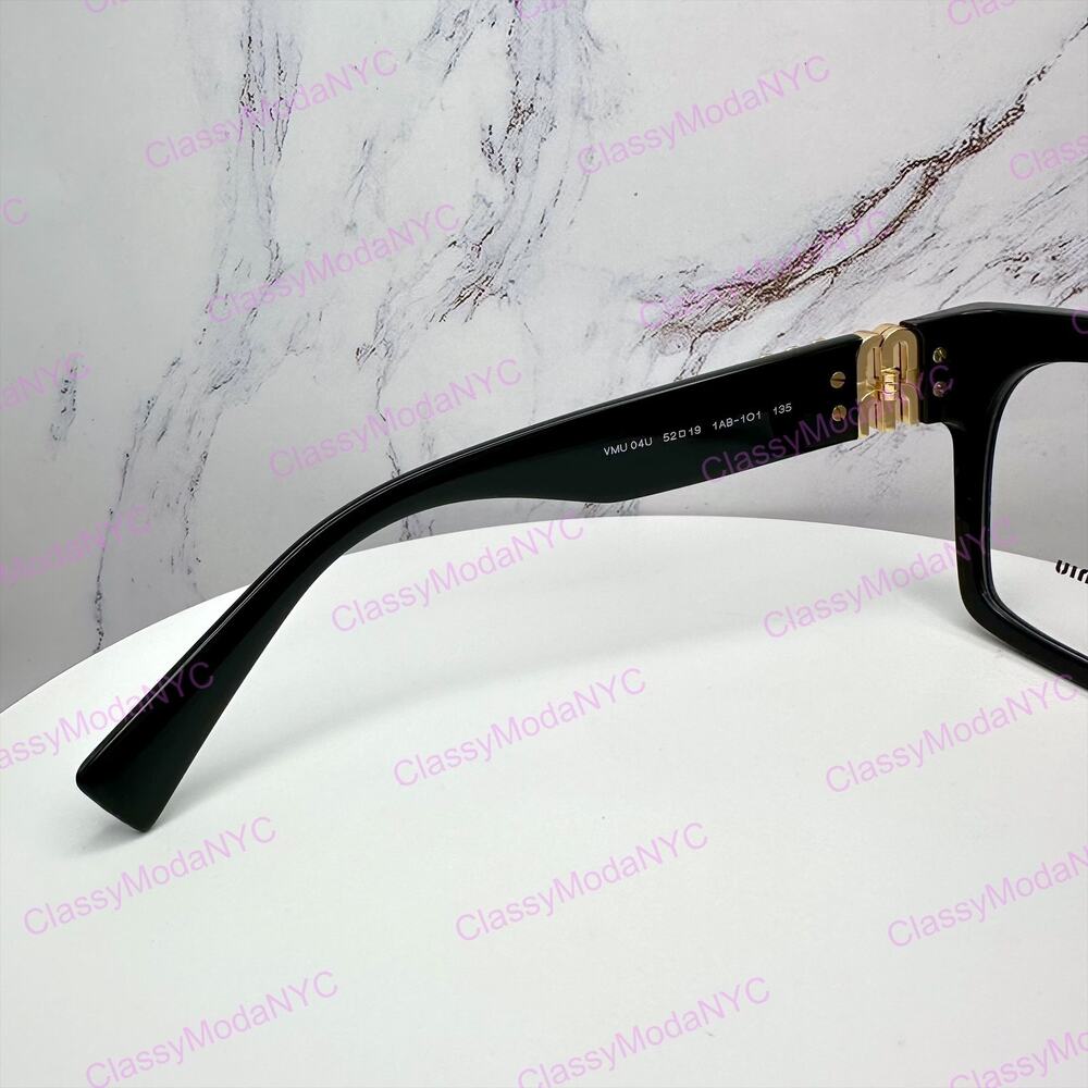 MIU MIU Womens Eyeglasses Black Square Full Rim frames 52-19mm Rx-able Womens - Picture 6 of 16